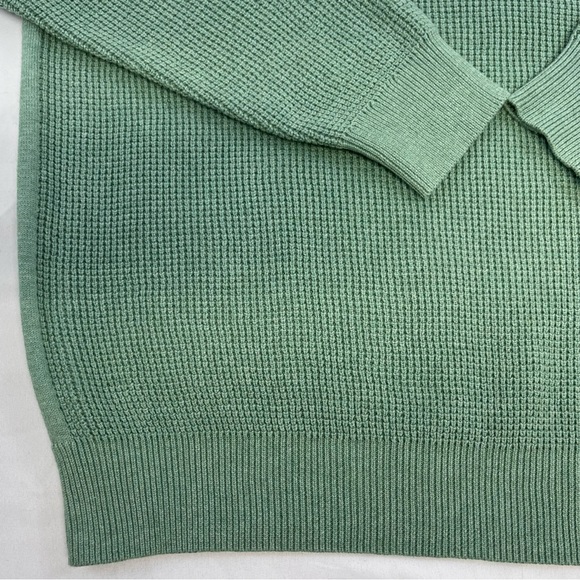 Fynch-Hatton Sweater Adult Medium Green Quarter Zip Long Sleeve Knit Preppy Men - Picture 6 of 16